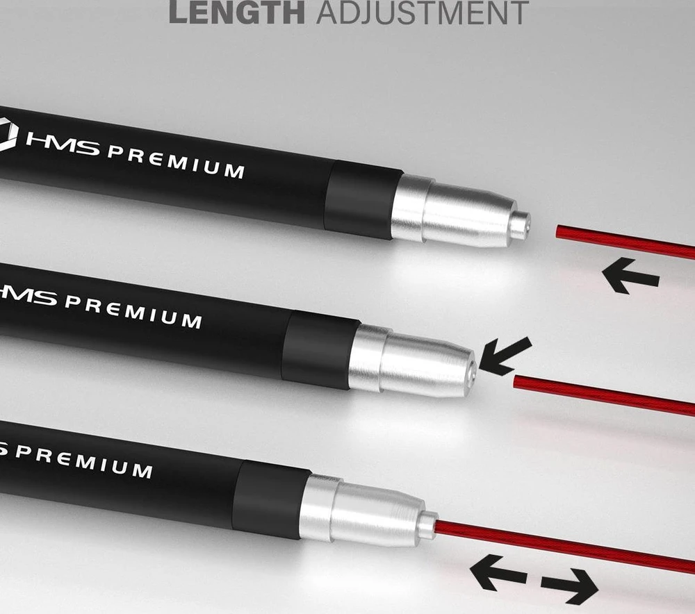 Lengva greičio šokdynė HMS Premium SK60 juoda-raudona
