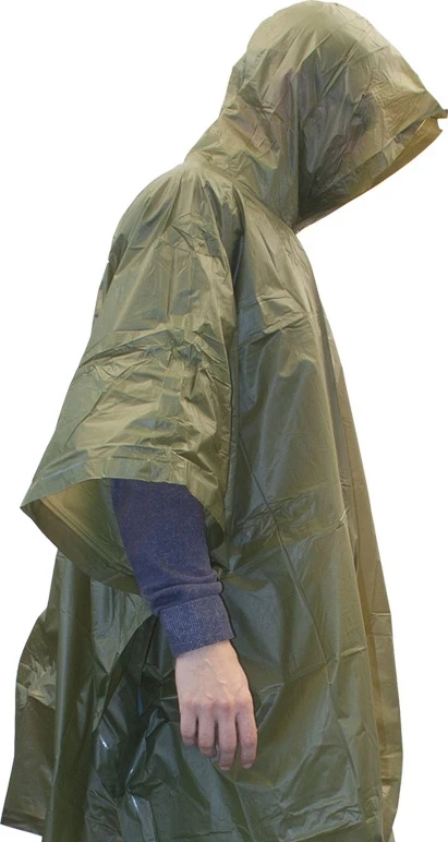 Lietpaltis-poncho Highlander, alyvuogių spalvos