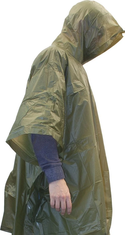 Lietpaltis-poncho Highlander, alyvuogių spalvos