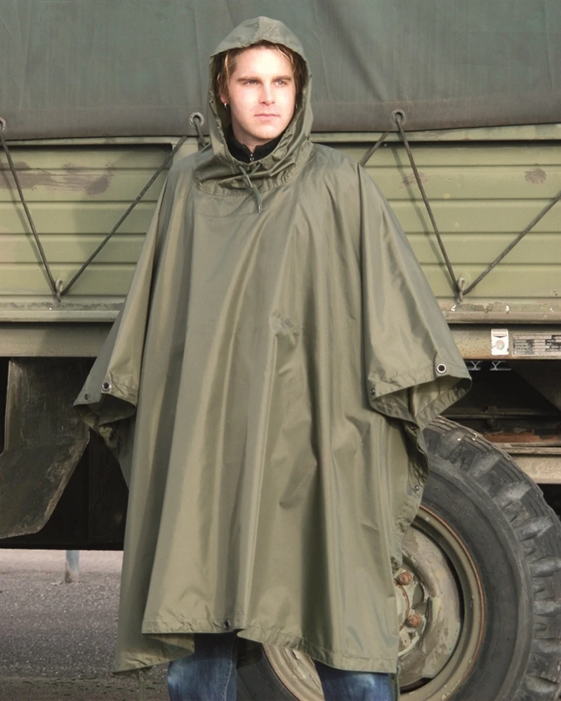 Palapinsiaustė Mil-Tec US Rip-Stop Poncho žalios spalvos (Olive)