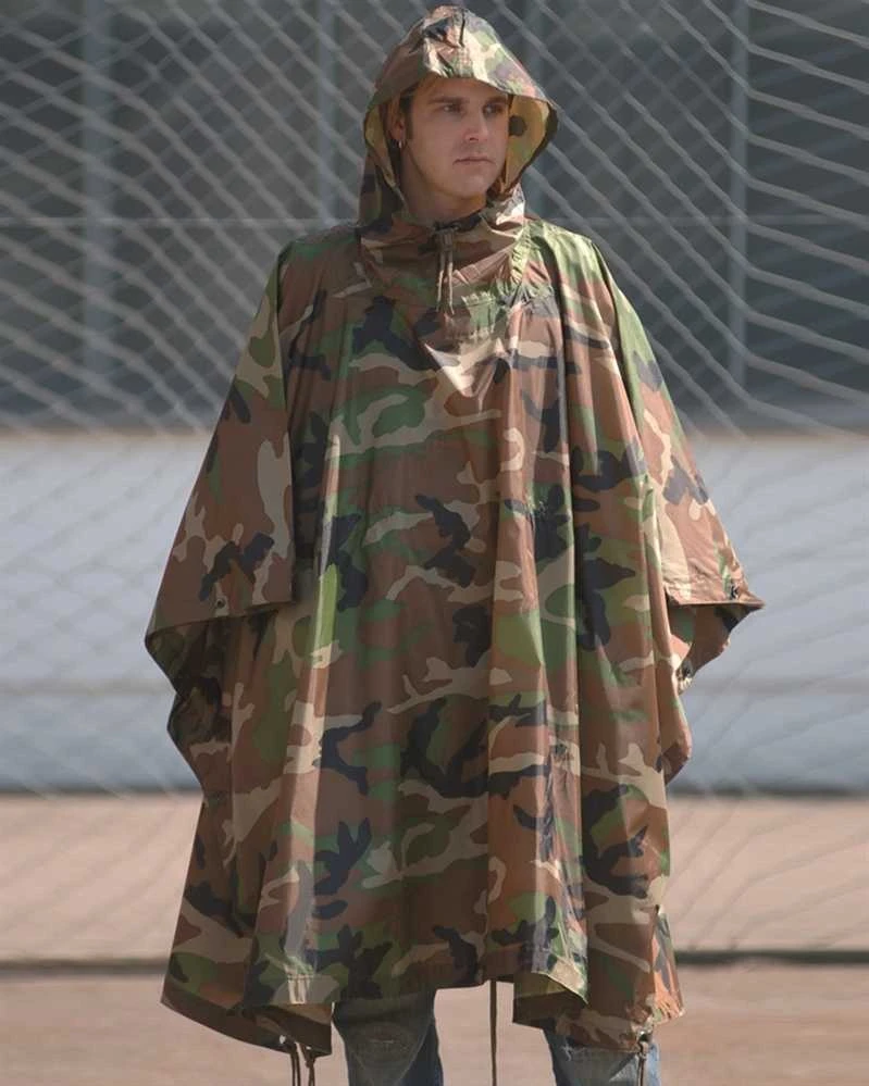Palapinsiaustė Mil-Tec US Rip-Stop Poncho Woodland