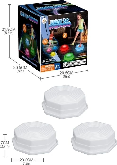 Light-Up Stepping Stones inSPORTline LS03 – 3 Pcs.