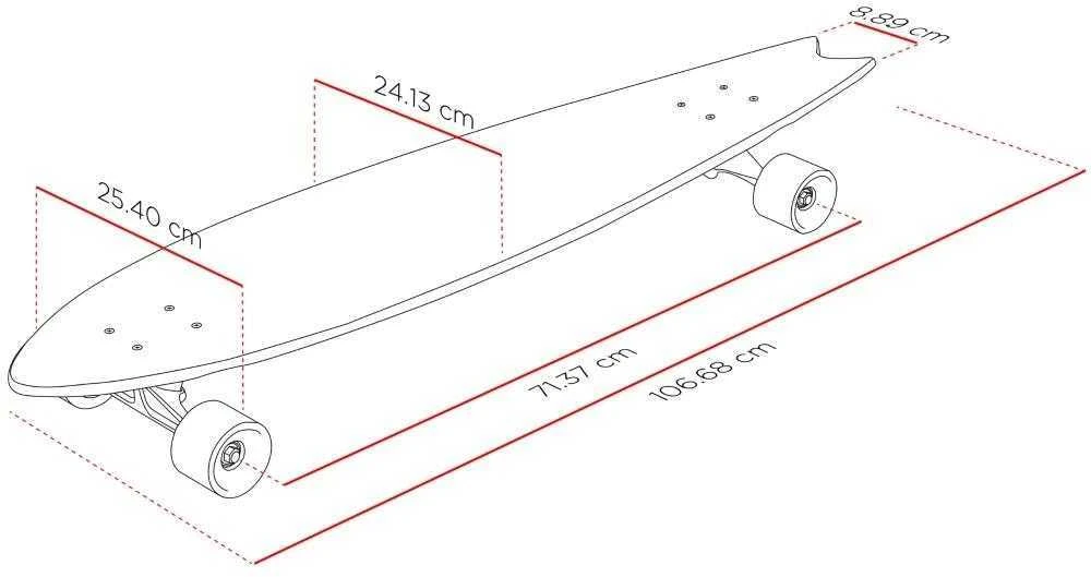 Longboardas Street Surfing Fishtail – The Leaf 42”, kinų klevas, ABEC-7