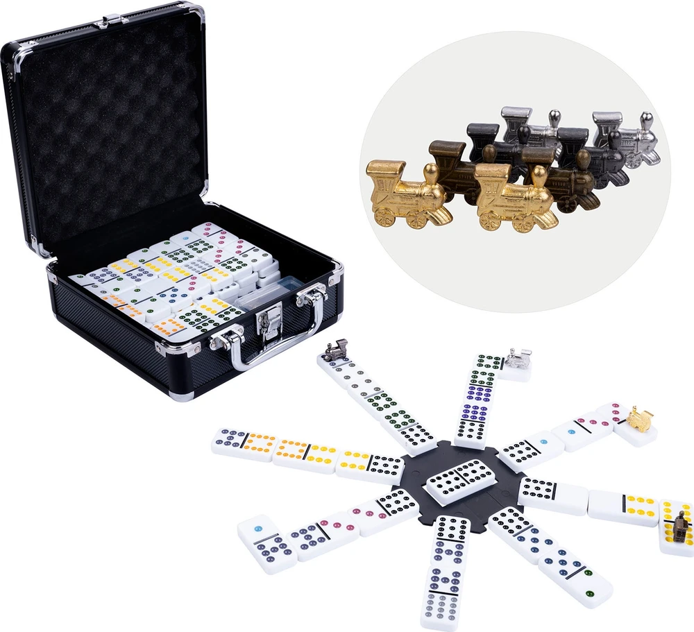 Longfield Mexican Train Double 12 juodos spalvos dėklas