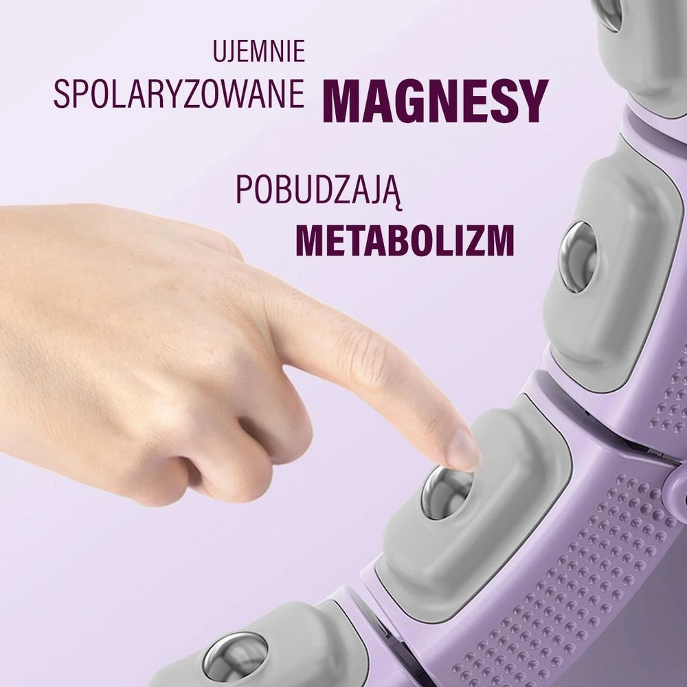 Magnetinis hula lankas HHM14 su svoriu ir skaitikliu, violetinis HMS