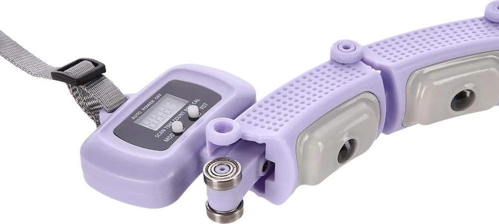 Magnetinis hula lankas HHM14 su svoriu ir skaitikliu, violetinis HMS