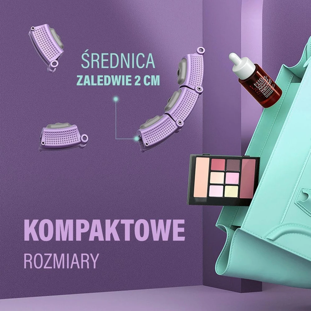 Magnetinis hula lankas HHM14 su svoriu ir skaitikliu, violetinis HMS