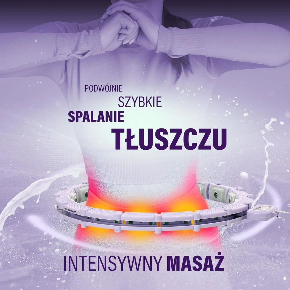 Magnetinis hula lankas HHM14 su svoriu ir skaitikliu, violetinis HMS