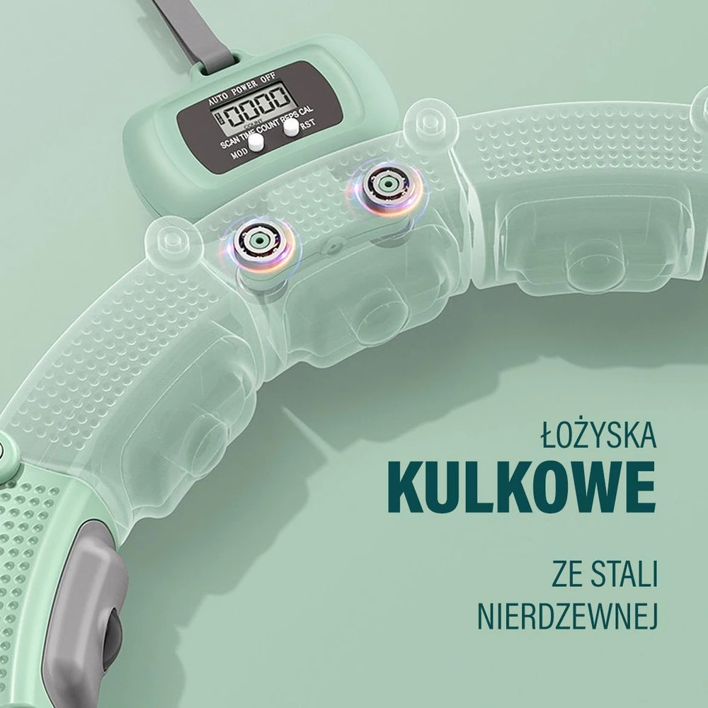 Magnetinis lankas HHM14 HMS su svoriu ir skaitikliu, žalias
