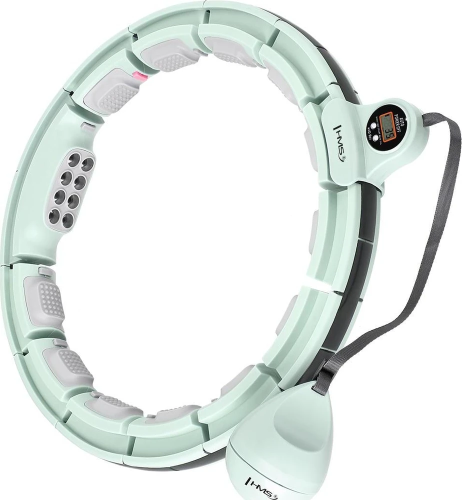 HHM13 HULA HOOP Žalias MAGNETINIS SU SVORIU + SKAITIKLIS HMS