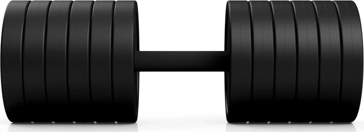 Marbo Sport Gumuotas hantelis Marbo - 47,5kg, juodas