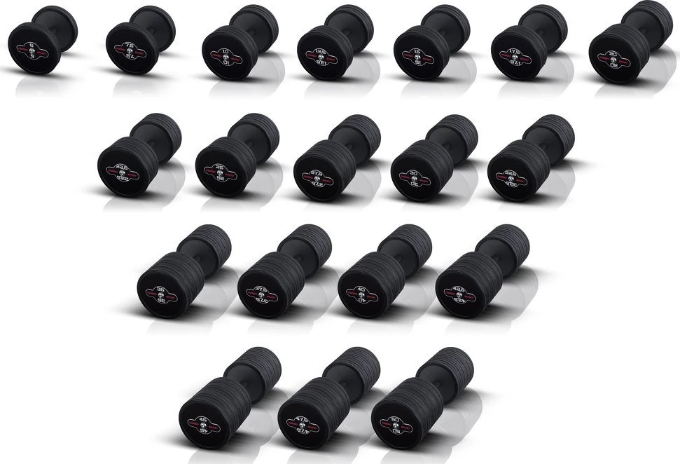 Marbo Sport Gumuotas hantelis Marbo - 12,5kg, juodas