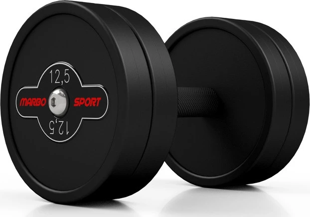 Marbo Sport Gumuotas hantelis Marbo - 12,5kg, juodas