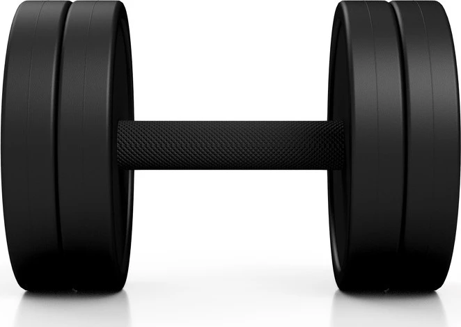 Marbo Sport Gumuotas hantelis Marbo - 12,5kg, juodas