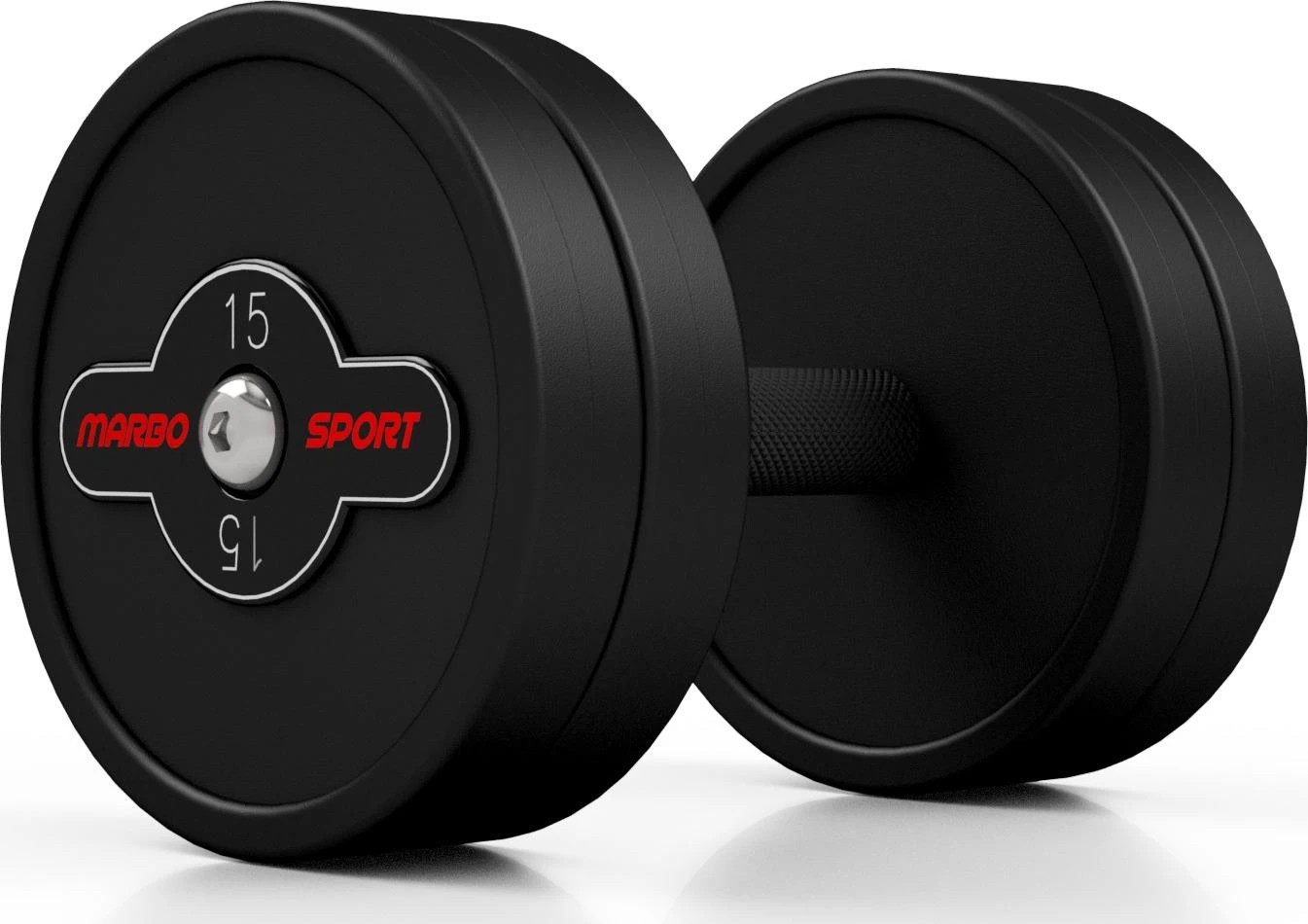 Marbo Sport Gumuotas hantelis Marbo - 15 kg, juodas