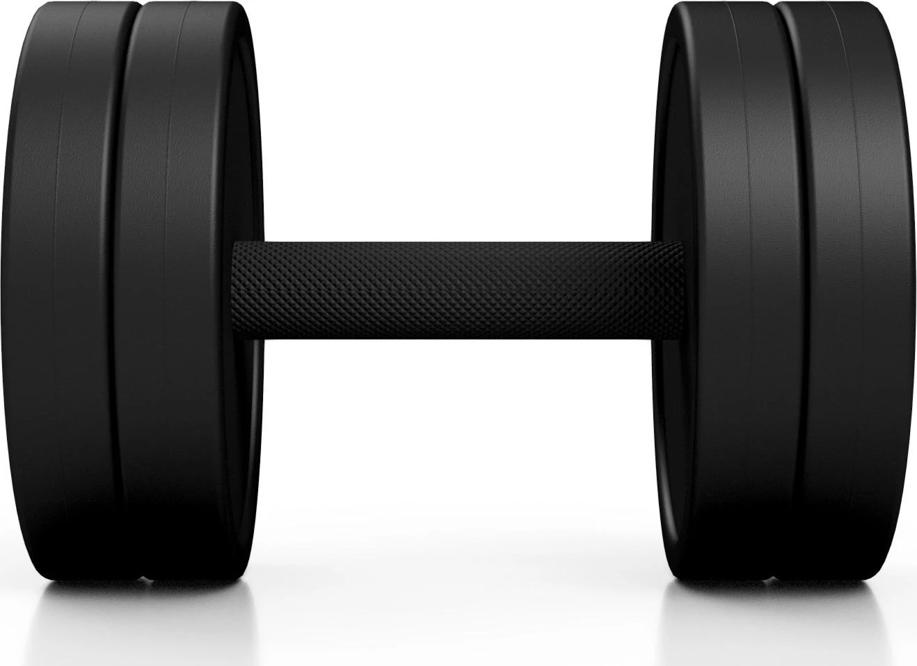 Marbo Sport Gumuotas hantelis Marbo - 15 kg, juodas