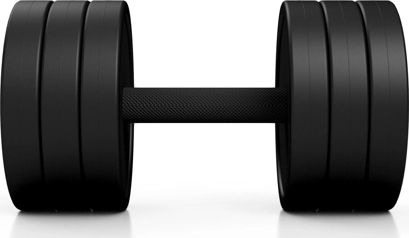 Marbo Sport Gumuotas hantelis Marbo - 20 kg, juodas