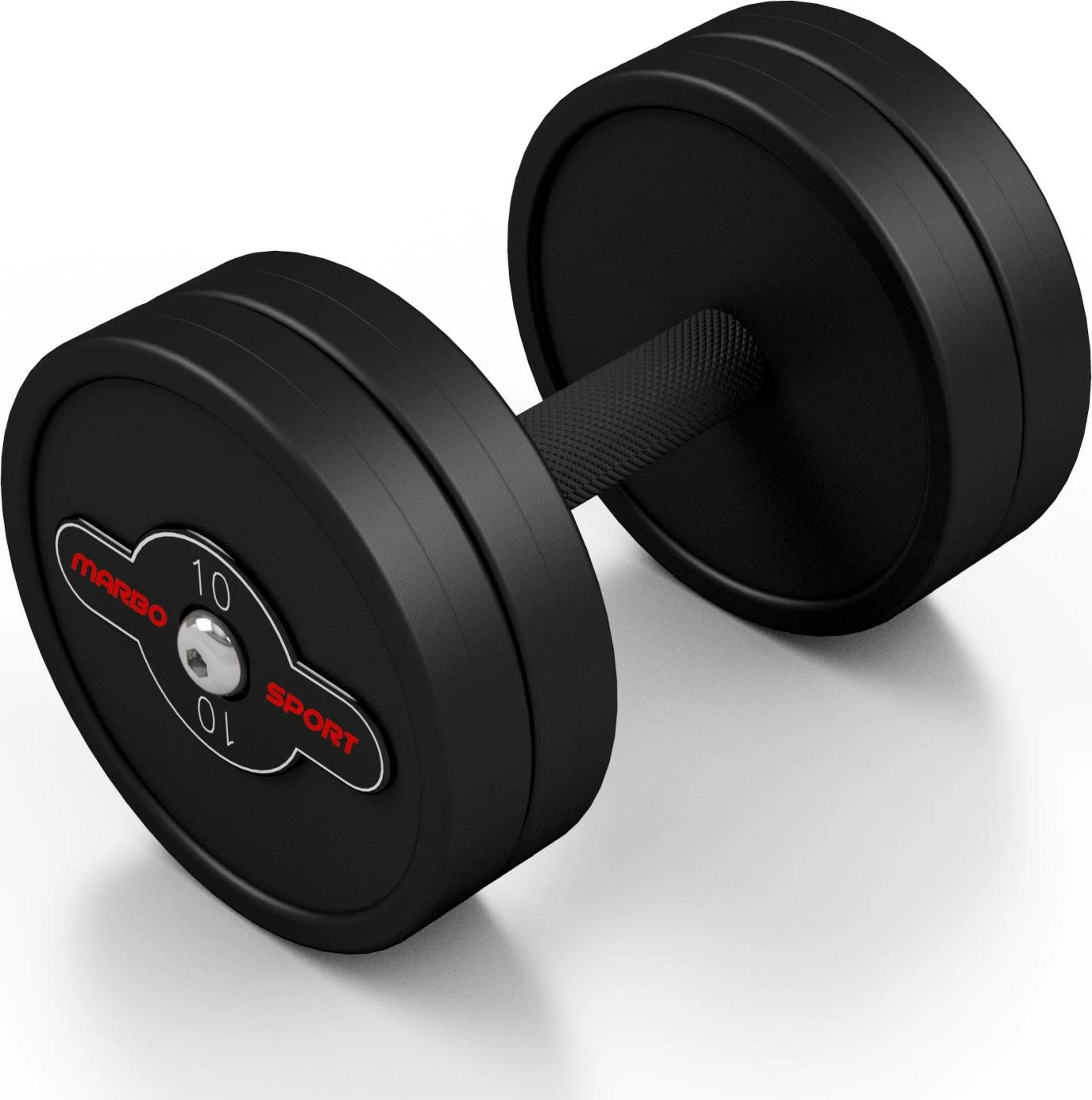 Marbo Sport Gumuotas hantelis Marbo - 10 kg, juodas