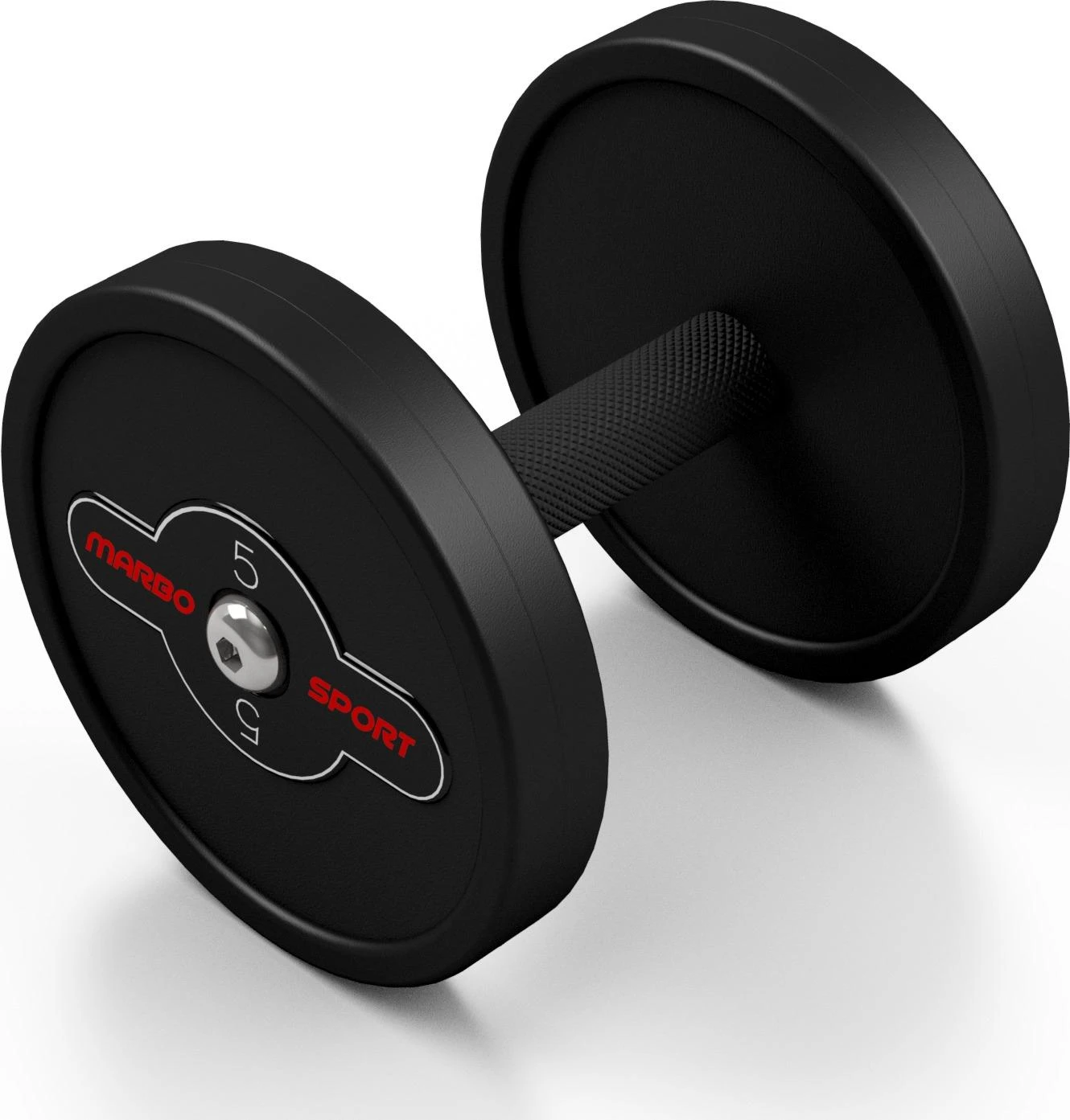 Marbo Sport Gumuotas hantelis Marbo - 10 kg, juodas