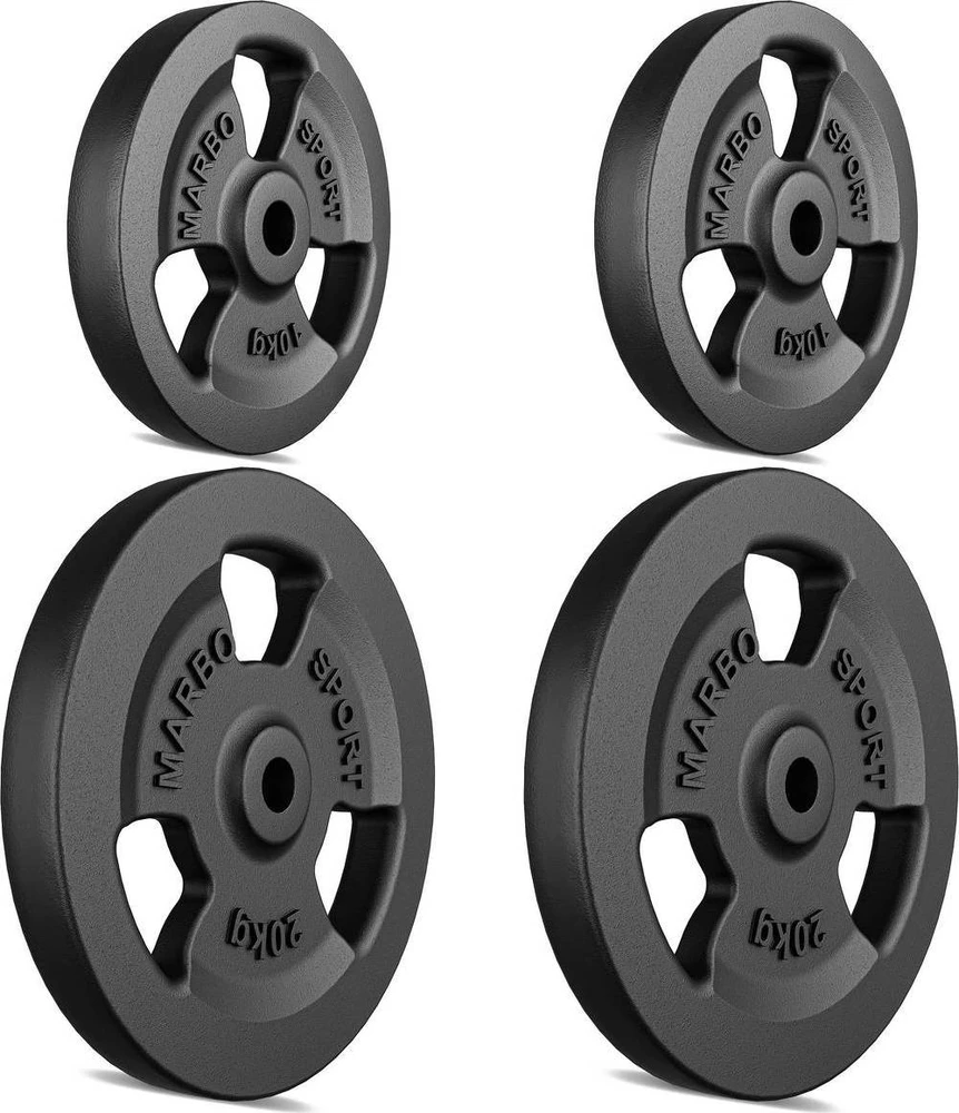 Marbo Sport Ketaus svarmenų komplektas Marbo, 60 kg / 2x20 kg + 2x10 kg