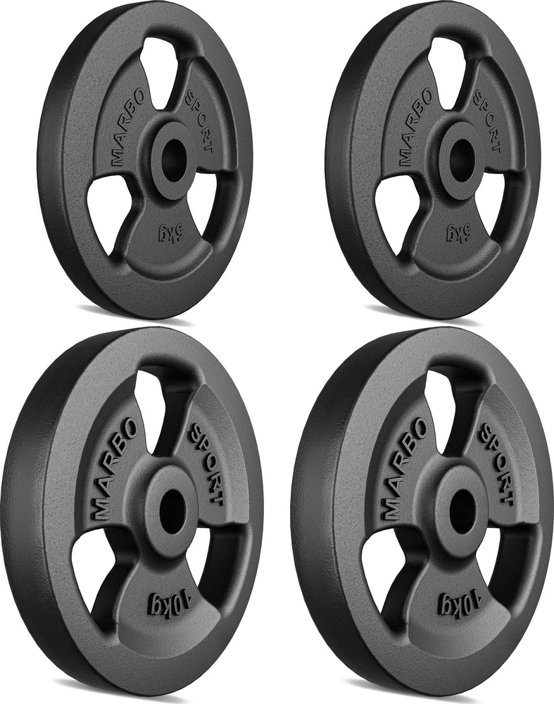 Marbo Sport Ketaus svorių rinkinys Marbo, 30 kg / 2x10 kg + 2x5 kg