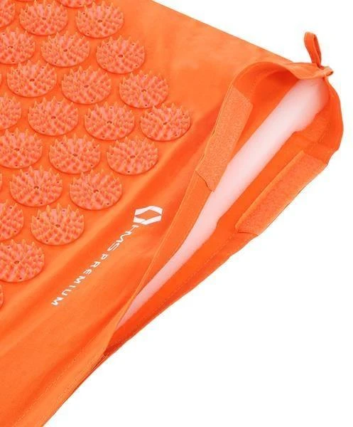 Masažinio akupresūros kilimėlio ir pagalvėlės rinkinys HMS Premium AKM03, oranžinis
