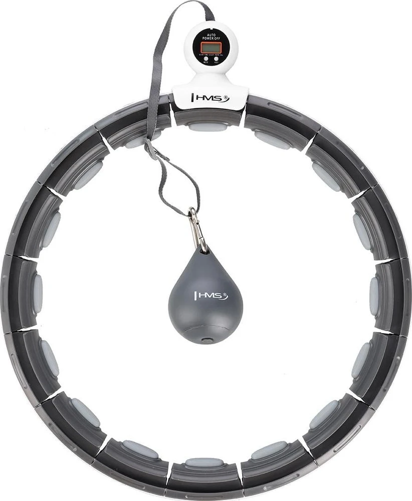 HHM15 Hula lankas juodas su magnetu ir svoriu + HMS skaitiklis