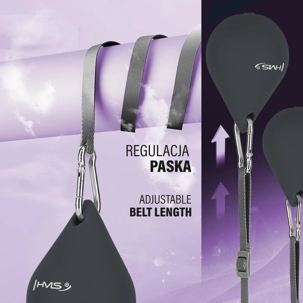 HHM15 Hula lankas juodas su magnetu ir svoriu + HMS skaitiklis