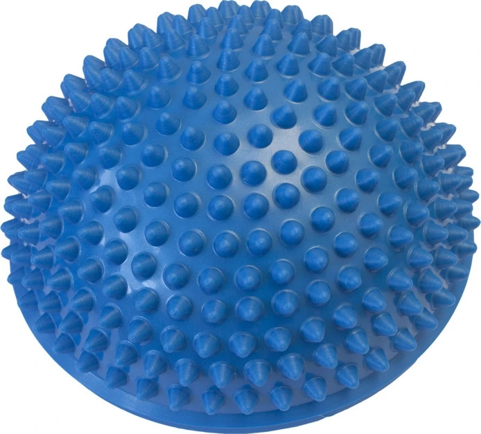 Masažo kamuoliukas Yate Spiky Half Ball, 16 cm – mėlynas