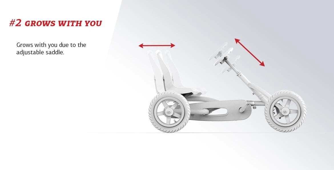 Mašinėlė vaikams 3-8m. Berg Buddy Cross (iki 50kg/130cm)