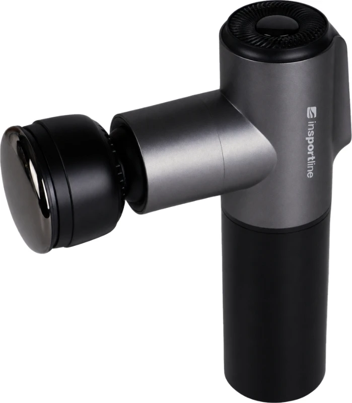 Massage Gun with Heated/Cooling Attachment inSPORTline IceBlaze • 2,400 mAh • 1,600–2,800 RPM • Up to 6 mm