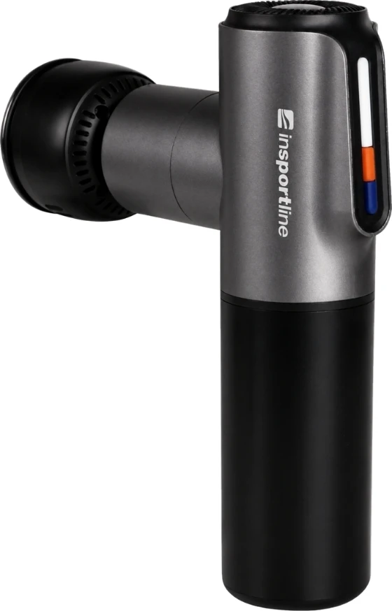 Massage Gun with Heated/Cooling Attachment inSPORTline IceBlaze • 2,400 mAh • 1,600–2,800 RPM • Up to 6 mm