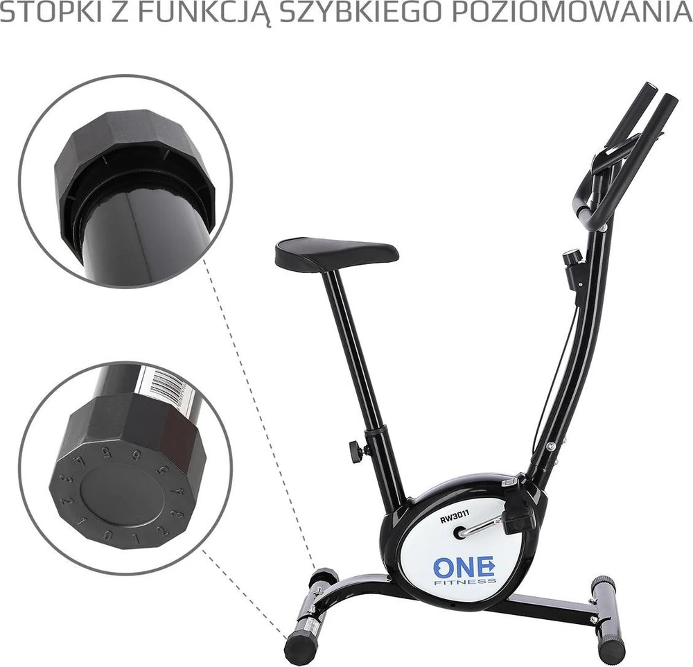 Dviratis treniruoklis One Fitness RW3011 juodas