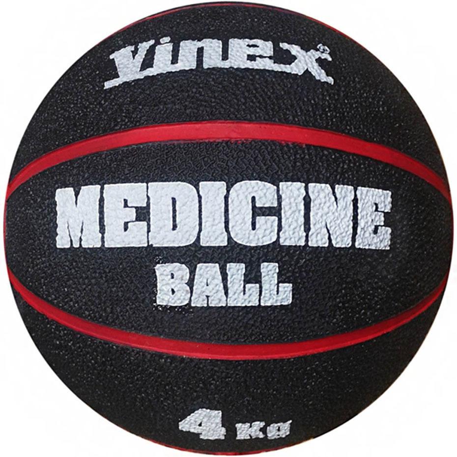 Medicinis kamuolys SMJ, 4kg, juodas-raudonas