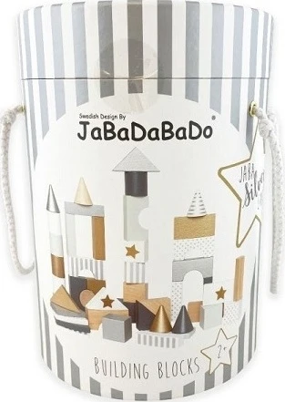 Medinės kaladėlės JaBaDaBaDo, sidabrinės