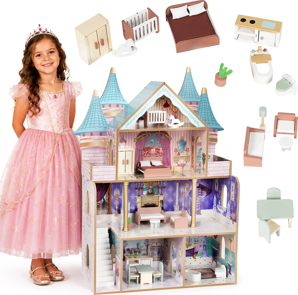 Medinis Bella lėlių namelis ECOTOYS