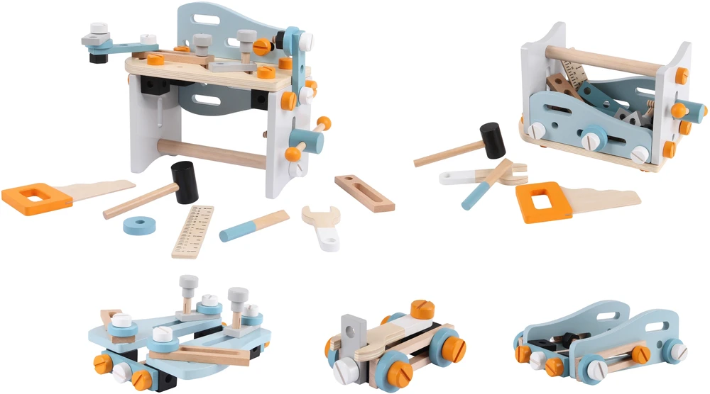 Medinės dirbtuvės EcoToys 2in1