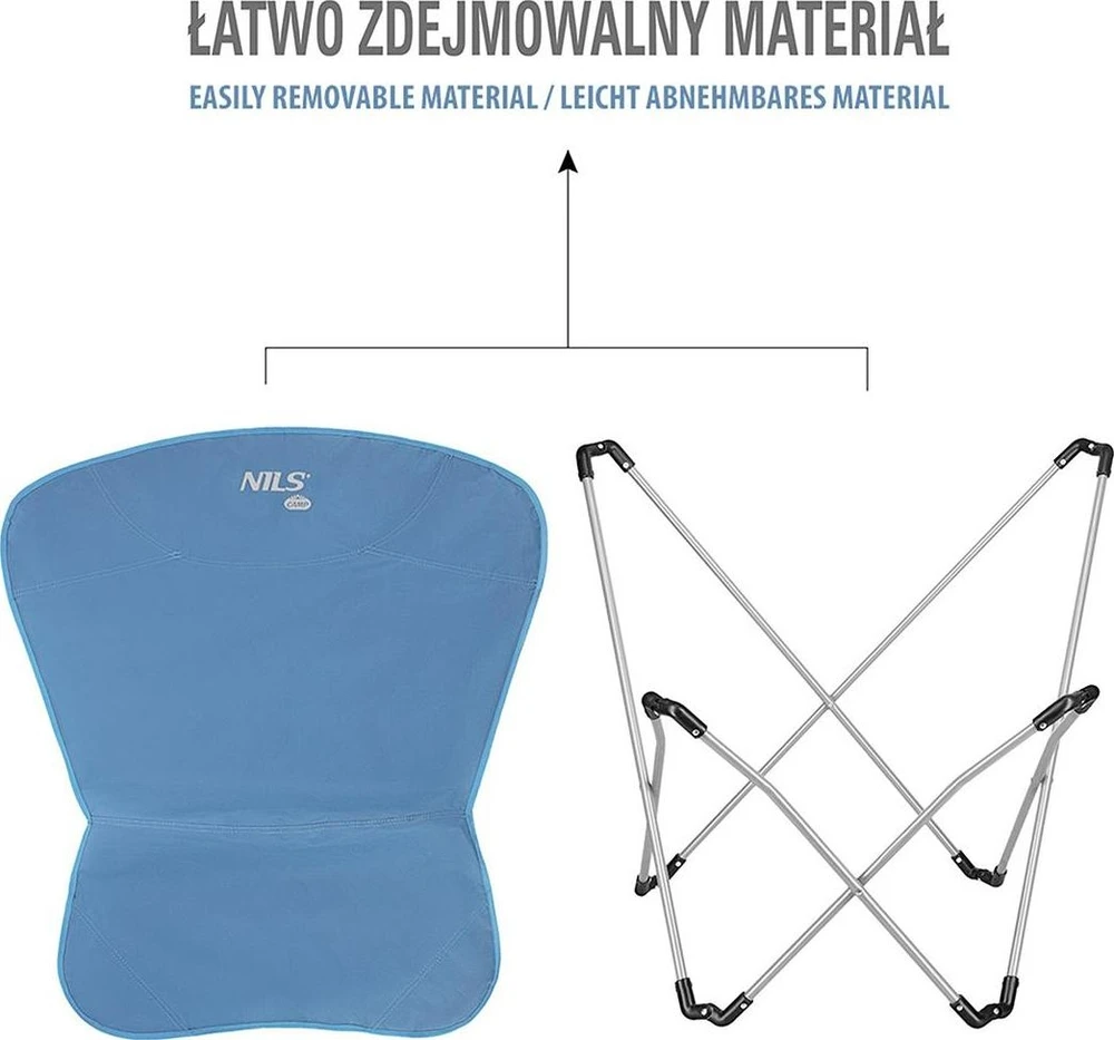 Mėlyna stovyklavimo kėdė NC3051 NILS CAMP