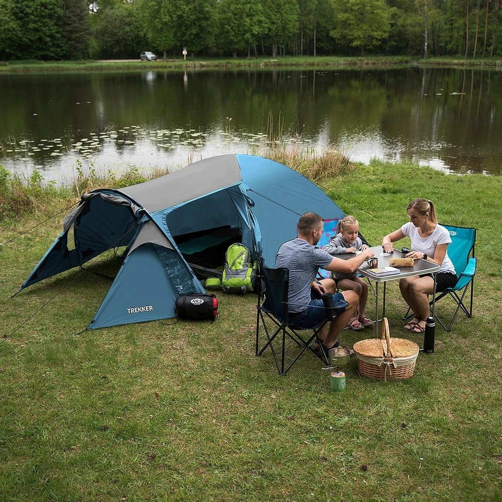 Mėlynai pilka kempingo palapinė NC6012 Trekker Nils Camp