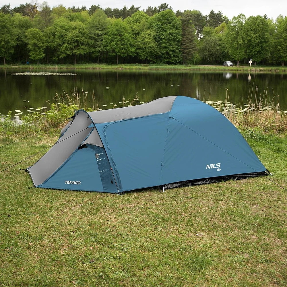 Mėlynai pilka kempingo palapinė NC6012 Trekker Nils Camp