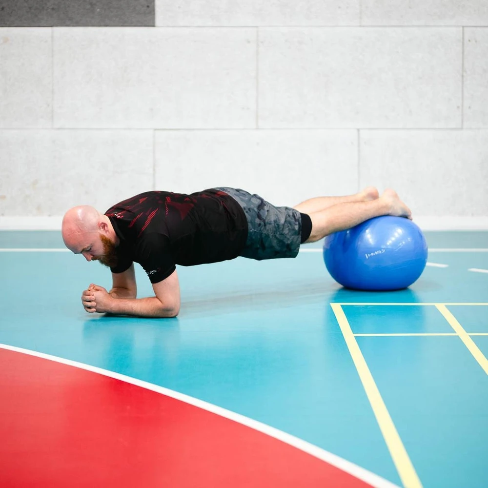 Mėlynas 55 cm gimnastikos kamuolys HMS YB01