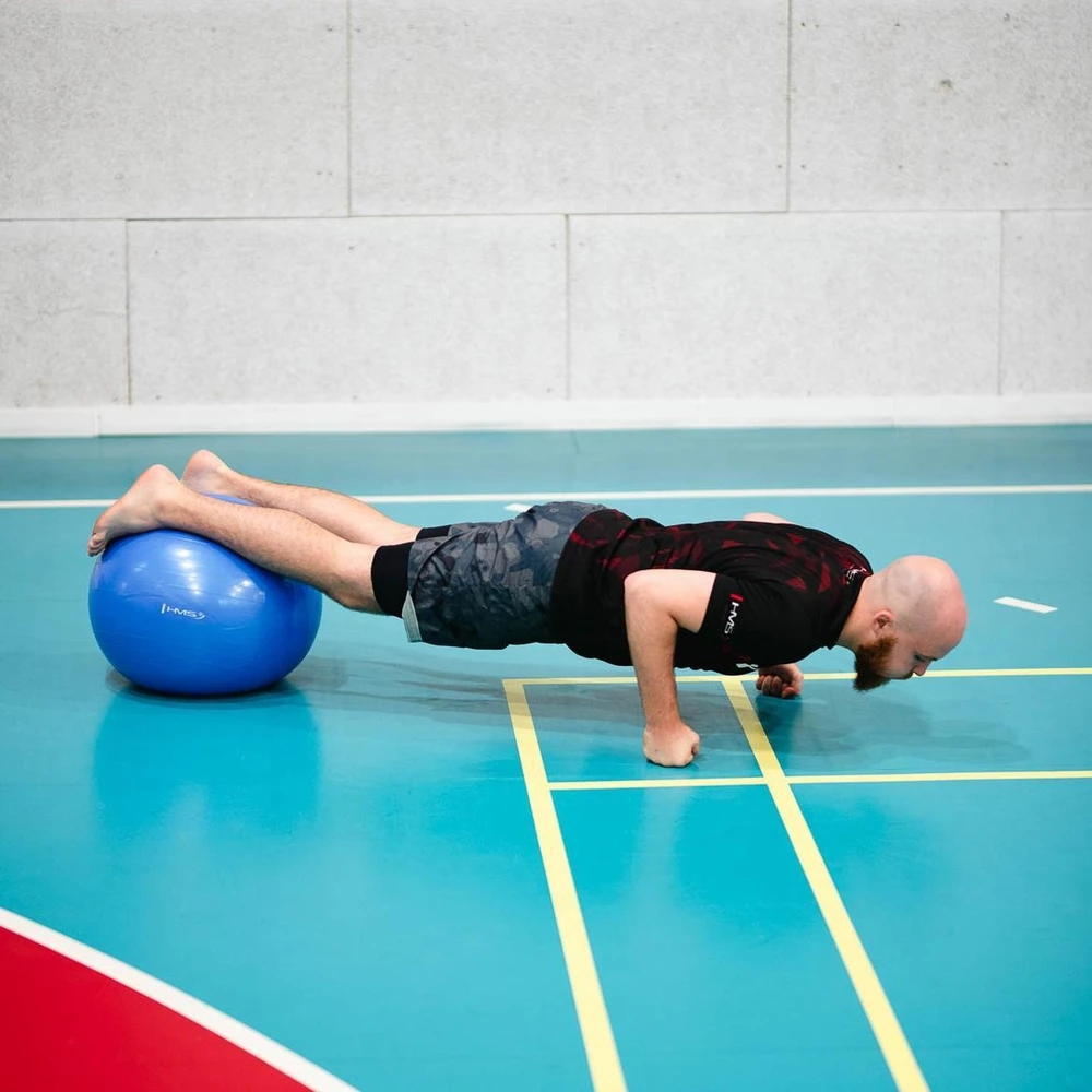 Mėlynas 55 cm gimnastikos kamuolys HMS YB01