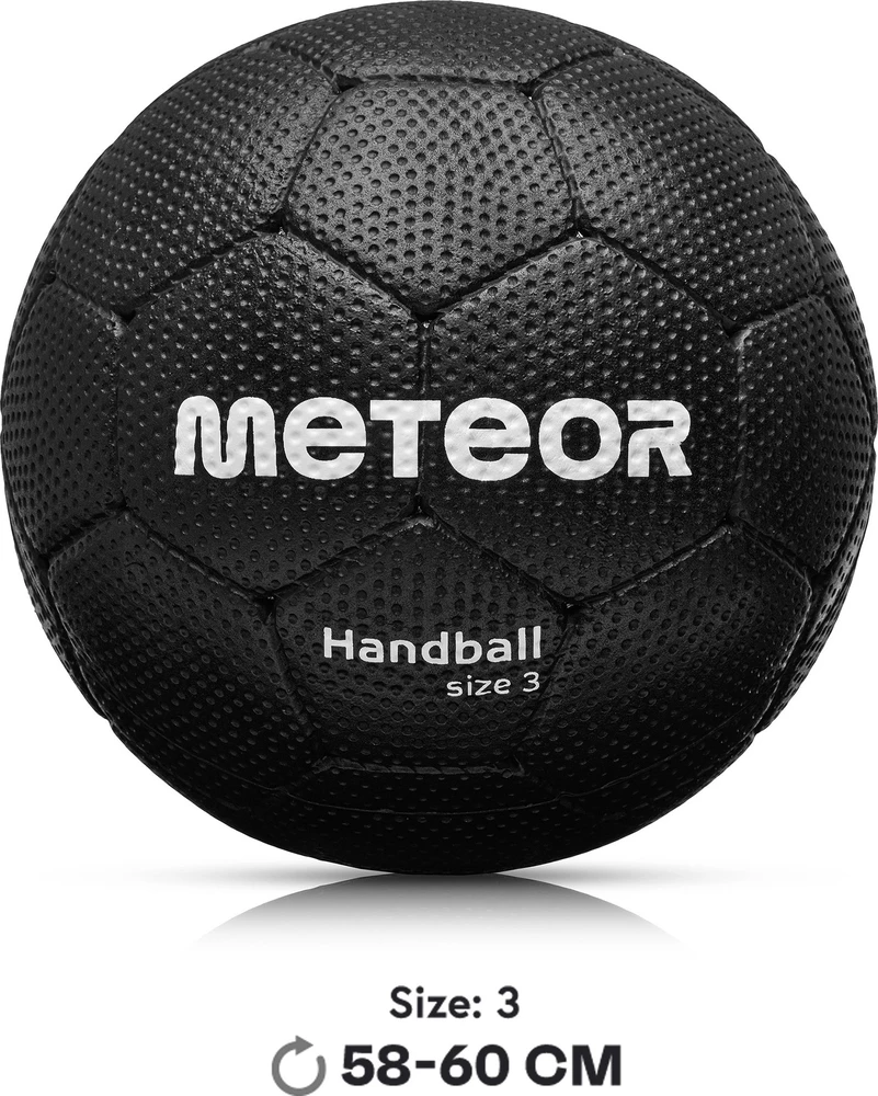 Meteor Rankinio kamuolys Magnum, 3 dydis, juodas/pilkas