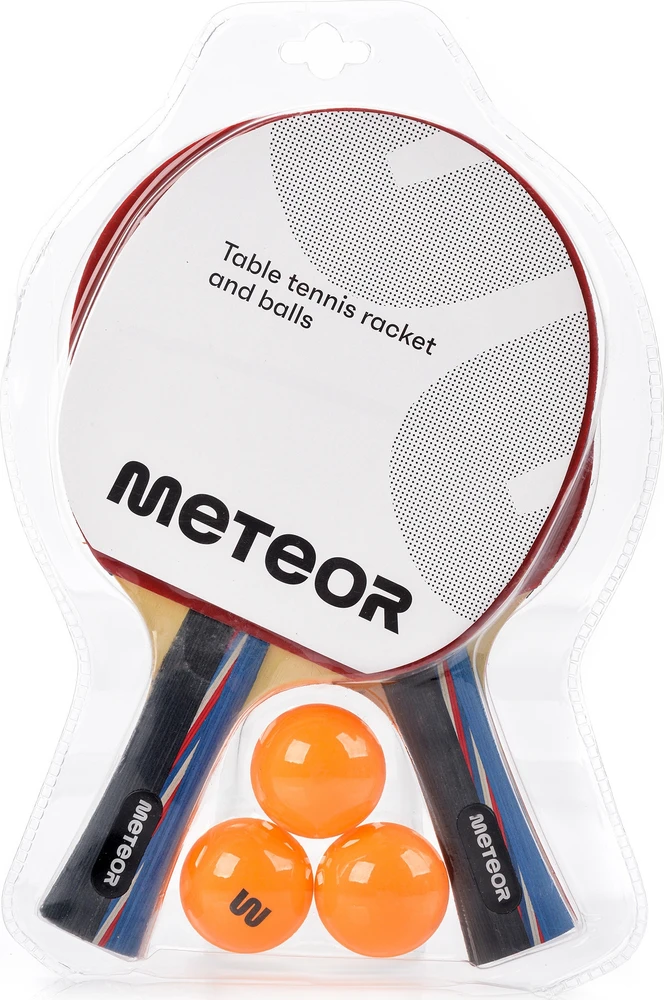 Stalo Teniso Rinkinys METEOR MISTRAL***, 2 Raketės ir 3 Kamuoliukai