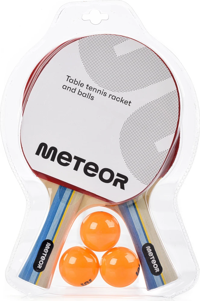 Stalo Teniso Rinkinys METEOR SIROCCO**, 2 Raketės ir 3 Kamuoliukai