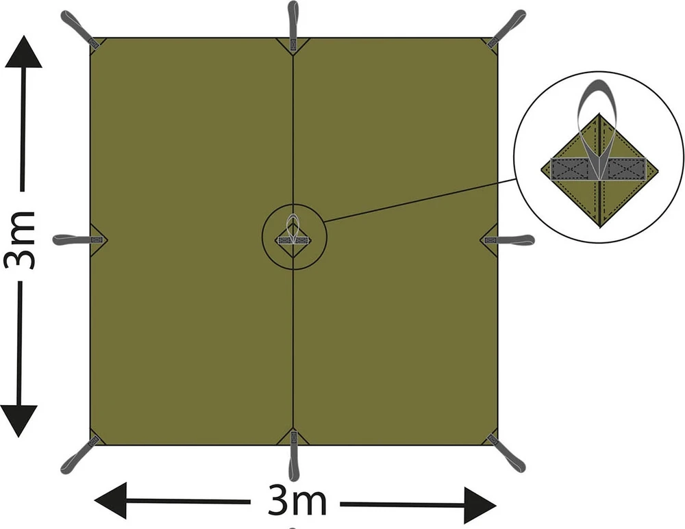 MFH Tentas „Tarp Extreme" M 95 CZ kamufliažinis apie 300 x 300 cm
