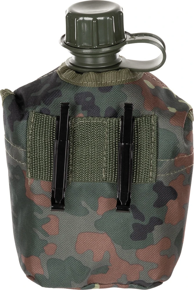 MFH US Plastic Canteen 1 l cover BW camo BPA free