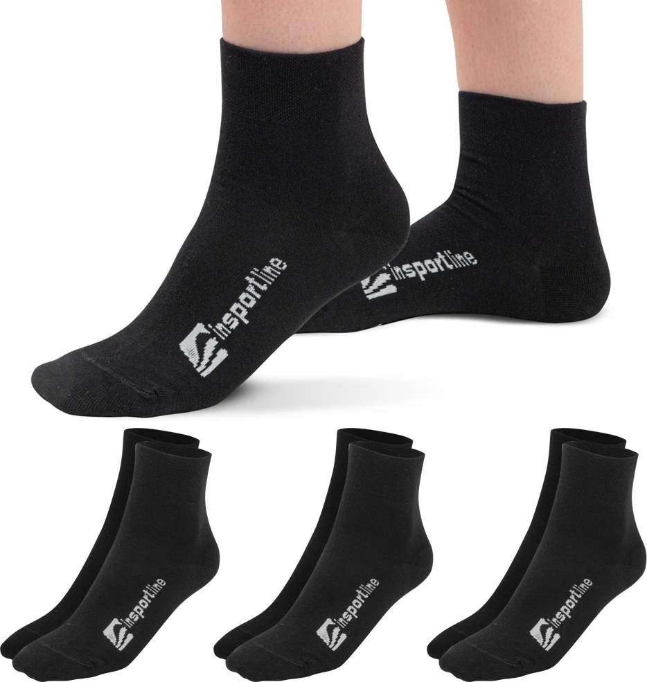 Vidutinio ilgio bambukinės kojinės inSPORTline Silvatic Mid AG+ antibakterinės – 3 poros