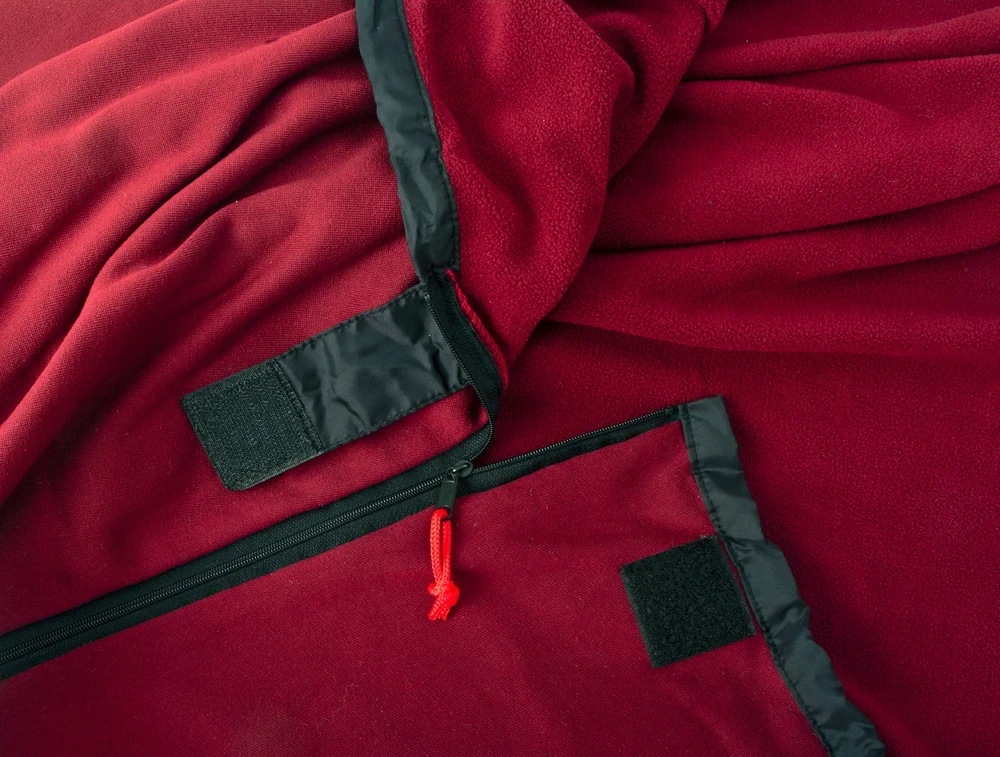 Miegmaišio įdėklas Origin Outdoors Microfleece, mumijos formos, bordo