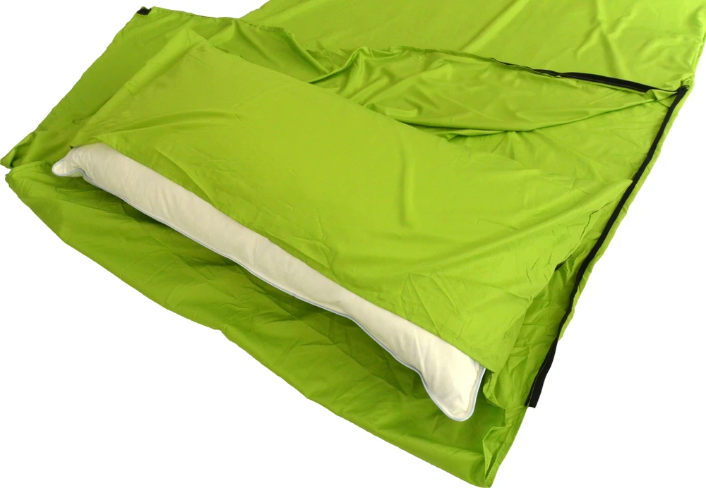 Miegmaišio įdėklas Origin Outdoors Microfiber, stačiakampis, žalias